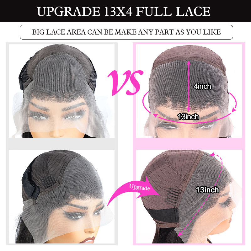 [Upgrade 13×4 Full Lace Front] P4/27 Highlight Body Wave Ombre Color Glueless Human Hair Wigs