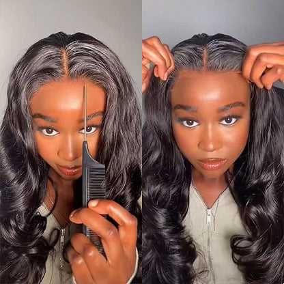 13x6 Body Wave Lace Front Wig Ready To Wear Wig Pre-plucked Glueless Body Wave Wit With Bleached Knots Pre-cut