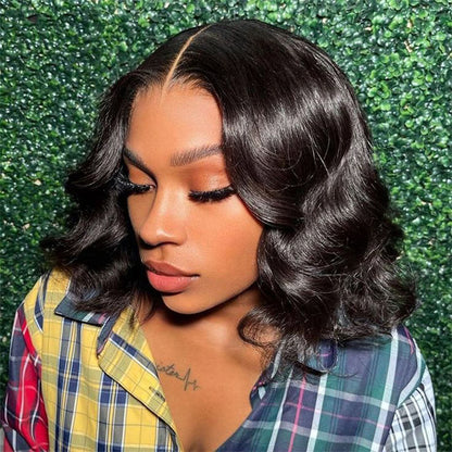  Body Wave Wear Go Glueless Lace Closure Wig Pre-plucked 5x5 HD Lace Wigs With Bleached Knots Pre-cut Short Bob Wigs