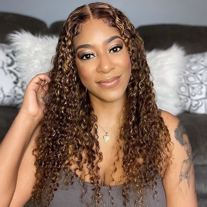 13x6 Deep Wave  Ready To Wear Wigs Pre-plucked Deep Curly Lace Front Wig With Bleached Knots Beginne Friendly