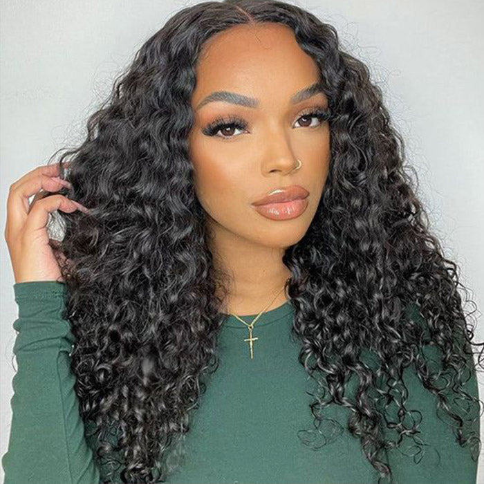 Kinky Curly Wear & Go Glueless Wigs HD Lace Pre Plucked Closure Bob Wig with Natural Hairline Beginner Friendly