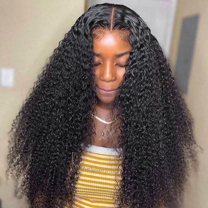 Wear Go Kinky Curly Lace Front Wigs 13x4 Pre Cut Lace with Natural Hairline Glueless Wigs Beginner Friendly