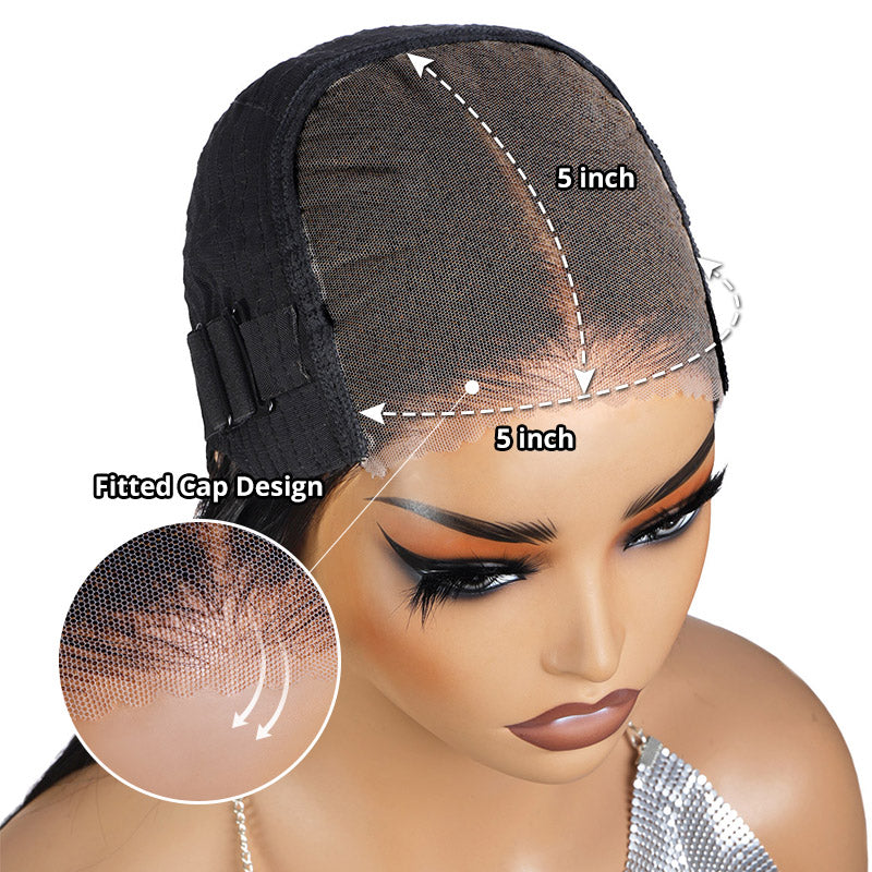  Body Wave Wear Go Glueless Lace Closure Wig Pre-plucked 5x5 HD Lace Wigs With Bleached Knots Pre-cut Short Bob Wigs