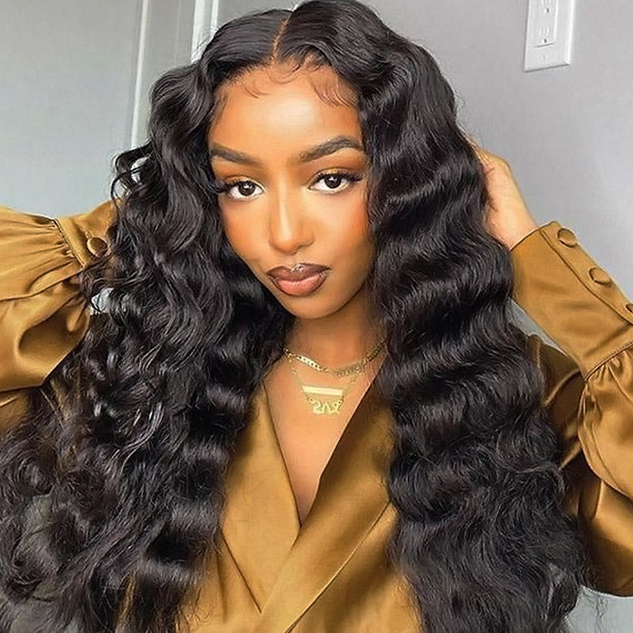 32 Inch 13x6 Loose Deep Wave  Ready To Wear Glueless Wigs Pre-plucked Loose Deep Wave With Bleached Knots Pre-cut Lace