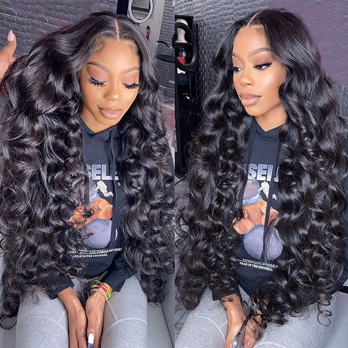 Real Bleached Knots Wear Go Loose Deep Wig Glueless Wig Pre-plucked 13x4 HD Lace Front Wig Pre-cut