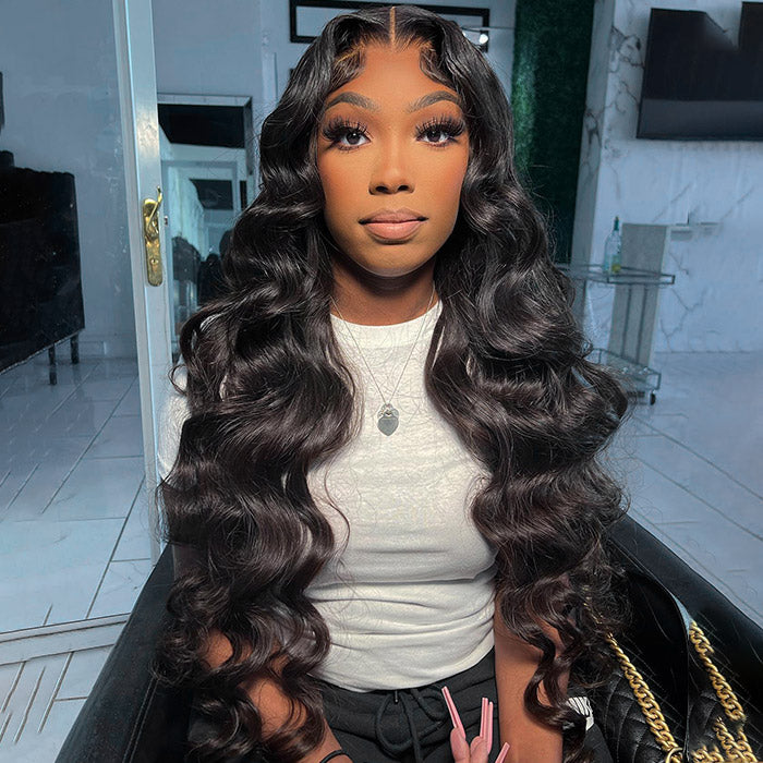 Loose Wave Wear Go Lace Front Wig Pre-plucked HD Lace Wig Loose Wave Hair With Bleached Knots Pre-cut