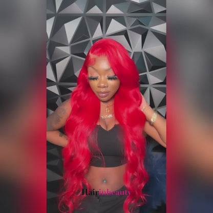 [28"= $179.89] Trendy Colored Pre Cut & Pre Plucked Ready To Wear 13*4 Lace Front Human Hair Wig Deal