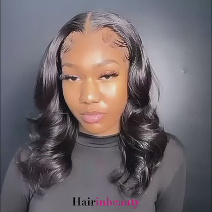 13x4 Short Body Wave Lace Frontal Bob Wig Neck Length Wigs Body Wave Hair