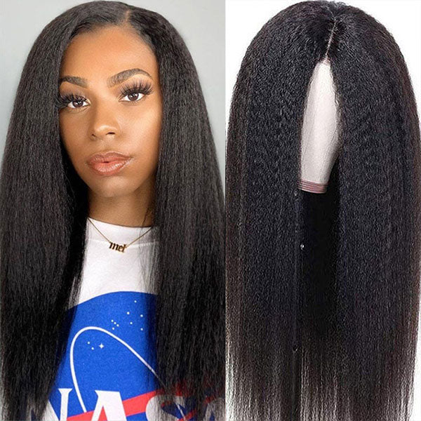 Yaki Straight Undetectable HD Lace Glueless Wigs 13x4 Lace Front Wigs With Natural Hairline 32Inch Long Human Hair Wigs