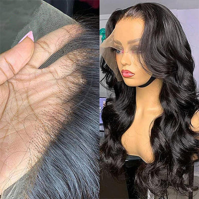 13x6 Transparent Lace Front Wig Pre plucked with Baby Hair Glueless Body Wave Human Hair Wigs