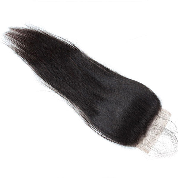 Indian Hair Straight Hair With 4*4 Lace Closure 100% Unprocessed Human Hair