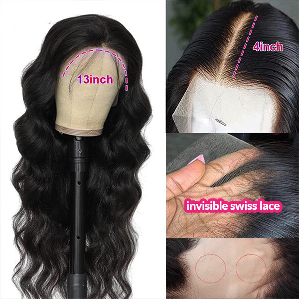 Body Wave HD Lace Front Wigs 13x4 Undetectable Lace Wig With Baby Hair Real Swiss Lace Glueless Wigs