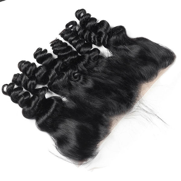 Mink Brazilian Hair Loose Wave Hair 3 Bundles with 13*4 Frontal