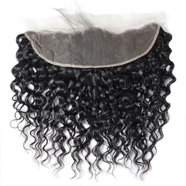 High Quality Virgin Water Wave Hair 4 Bundles With 13*4 Lace Frontal