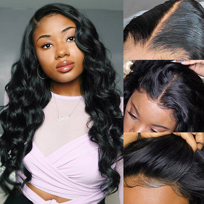 Loose Wave 13x4 HD Lace Front Wigs With Baby Hair 13x4 Undetectable Human Hair Glueless Wigs