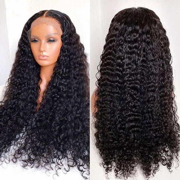 Deep Wave HD Lace Wig 13x4 Undetectable Transparent Lace Wig 200% Density Human Hair Glueless Wigs With Real Swiss Lace