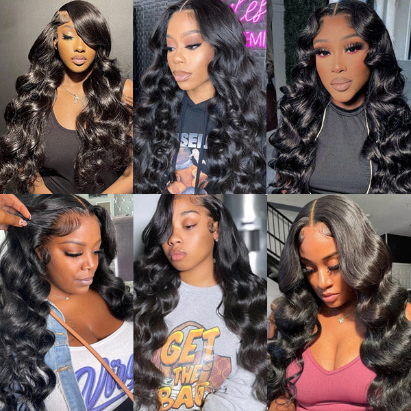 Loose Wave 13x4 HD Lace Front Wigs With Baby Hair 13x4 Undetectable Human Hair Glueless Wigs