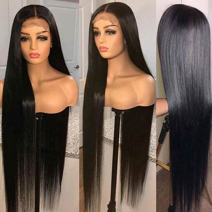 Glueless 4x4 Lace Closure Wig Straight Human Hair Wigs Long Straight Hair Wigs 250% Density