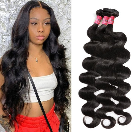 Brazilian Body Wave Bundles 3Pcs Brazilian Hair Body Wave Human Hair Weave