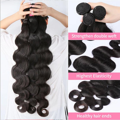 Brazilian Body Wave Bundles 3Pcs Brazilian Hair Body Wave Human Hair Weave