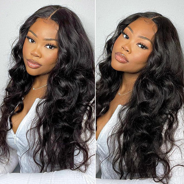 Transparent HD Lace T Part 13x4x1 Lace Wigs Body Wave Human Hair With Natural Baby Hair Wigs