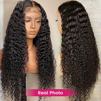 Real Swiss Lace Closure Wig 4x4 Undetectable Lace Closure Glueless Wig Kinky Curly Hair