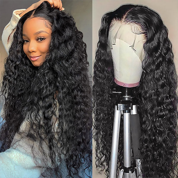 Deep Wave Wig 13x4 HD Lace Front Wig 40 Inch Long Lace Wig Glueless Human Hair Wigs