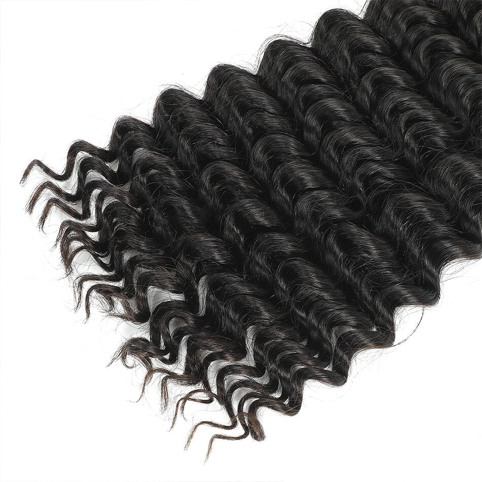 Bulk Human Hair Deep Wave Human Hair For Braiding 100% Unprocessed No Weft Human Hair Bulk Extensions