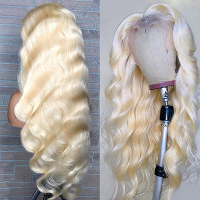 613 Honey Blonde Wig 4x4 HD Lace Closure Wig Body Wave Closure Wig Glueless Wig