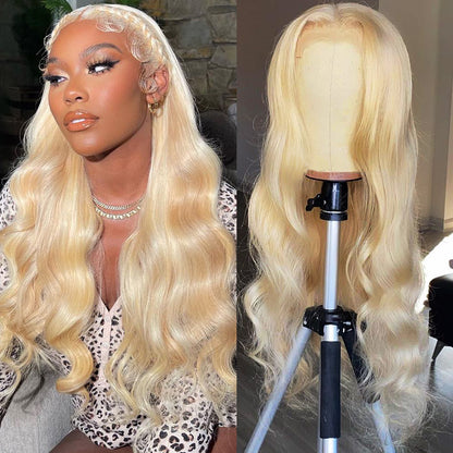 613 Honey Blonde Wig 4x4 HD Lace Closure Wig Body Wave Closure Wig Glueless Wig