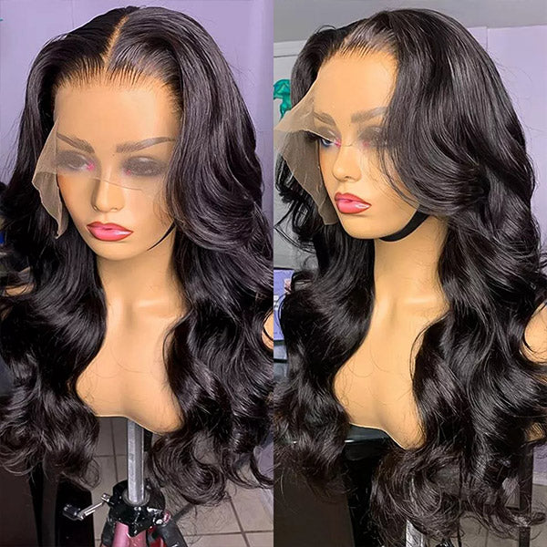 Body Wave Wigs 4x4 Lace Closure Wigs Pre Plucked Affordable Glueless Human Hair Wigs