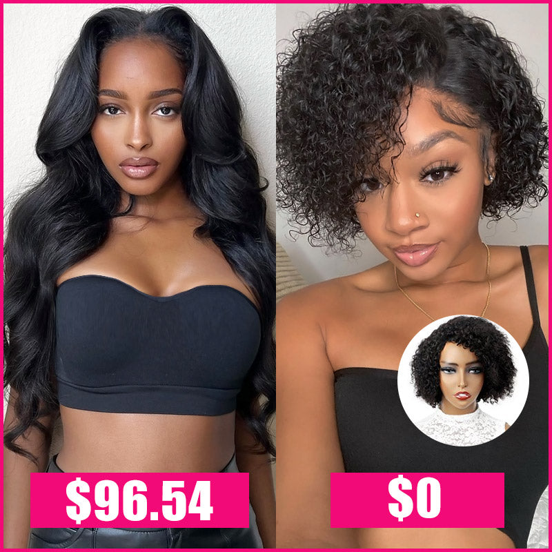 Buy V Part Body Wave Wig Get One Free Curly Wig