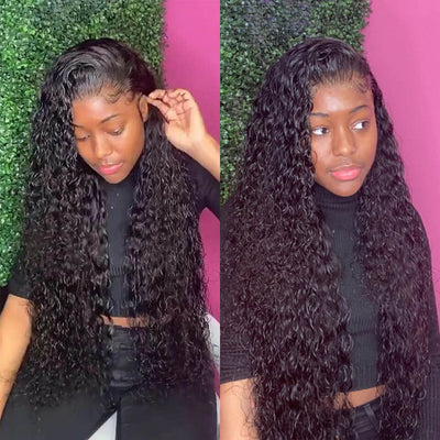 Wear and Go Water Wave Lace Front Wig 13x6 Lace Frontal Wig 200% Density Glueless Human Hair Wigs
