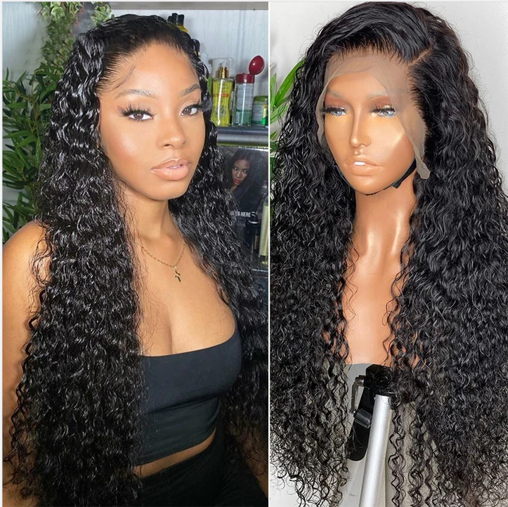 Wear and Go Water Wave Lace Front Wig 13x6 Lace Frontal Wig 200% Density Glueless Human Hair Wigs