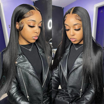 4x4 HD Lace Closure Wigs Straight Hair Real Swiss Lace Wig With Natural Hairline Undetectable Lace Wigs Glueless Wigs