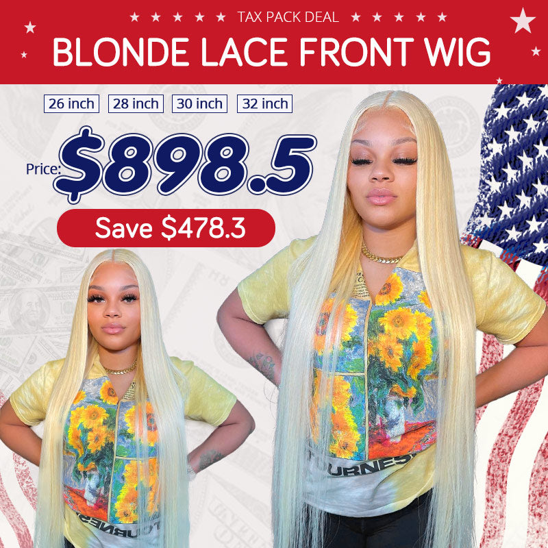 26 28 30 32 Inch Blonde Lace Front Wigs