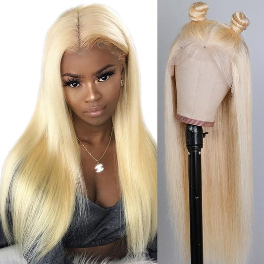 613 Blonde Straight Hair Lace Wigs 13x6 Lace Front Wig Human Hair