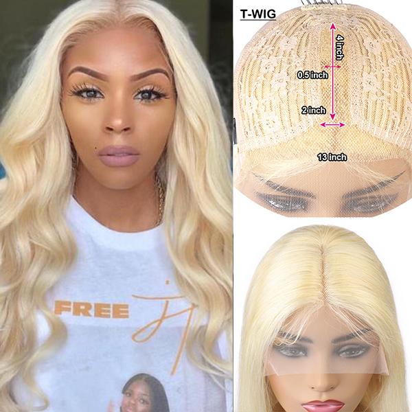 Blonde 613 Color Wig Body Wave T Lace Frontal Wigs Virgin Human Hair