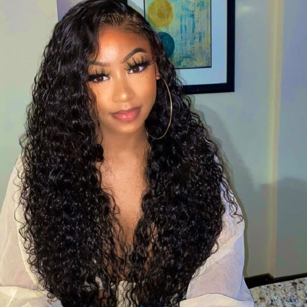 Brazilian Water Wave With 4*4 Lace Closure 100% Unprocessed Human Hair Extension
