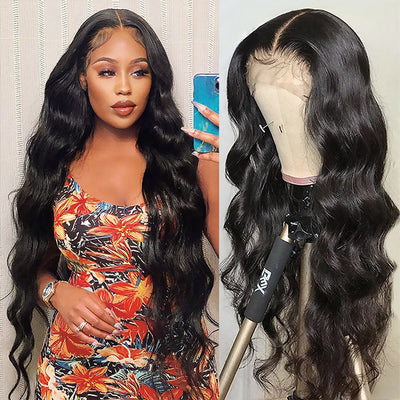Body Wave Full Lace Frontal Wig 180% Density Human Hair Wig HD Lace Front Wigs