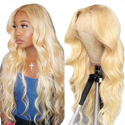 Long Blonde Wig 40 Inch 613 Blonde Lace Front Wigs Body Wave Hair 13x6 Lace Frontal Glueless Wigs