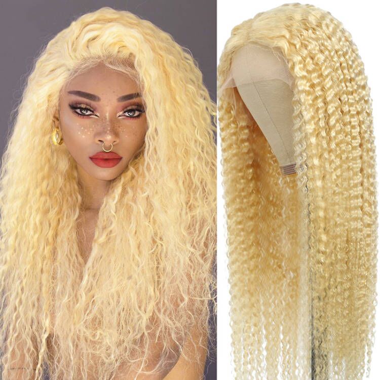 HD Transparent 613 Blonde Hair Lace Wigs 13x4x1 Lace Deep Wave Human Hair Wigs