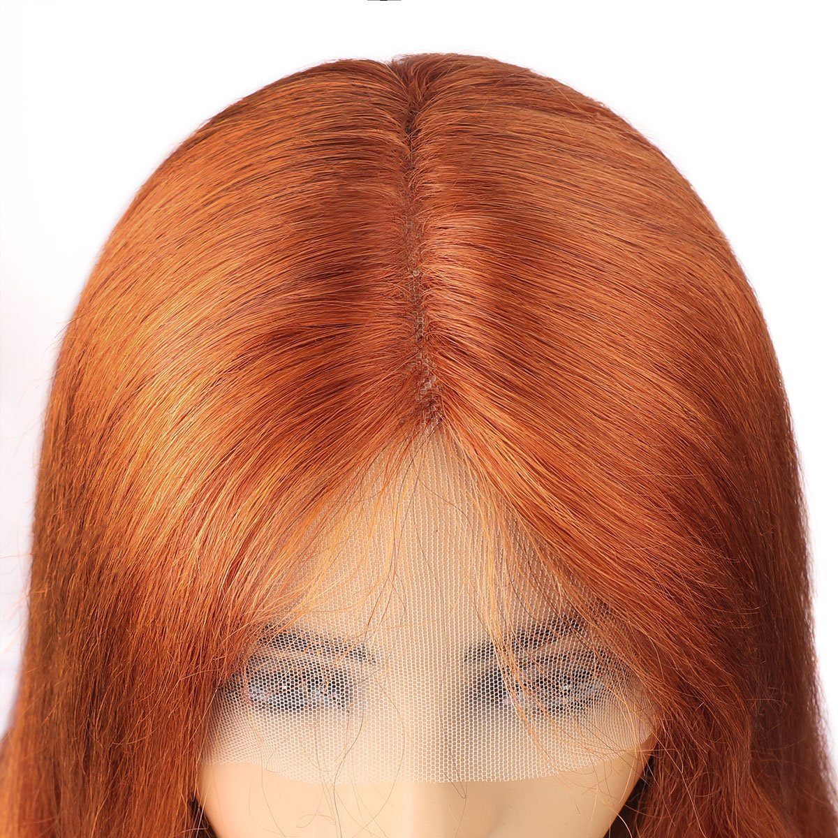 Ginger Lace Front Wigs Middle Part HD Lace Part Wigs with Natural Baby Hair 150% Density