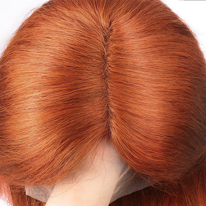 Ginger Lace Front Wigs Middle Part HD Lace Part Wigs with Natural Baby Hair 150% Density