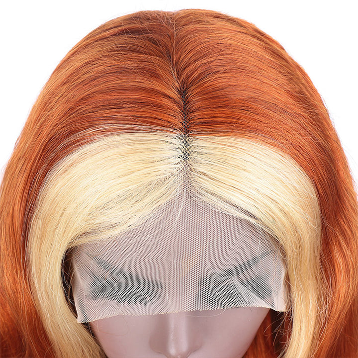 13x4 Lace Front Human Hair Wigs Ginger Human Hair Wig Highlights 30 Inch Body Wave Lace Front Wig Glueless 613 Blonde Human Hair Wig