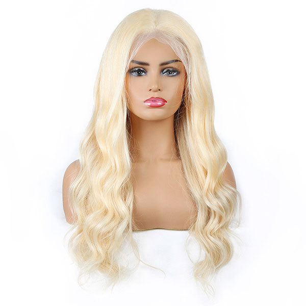 613 Blonde Lace Wig Body Wave Wig 4x4 Lace Closure Wig Human Hair Wig 150% Density