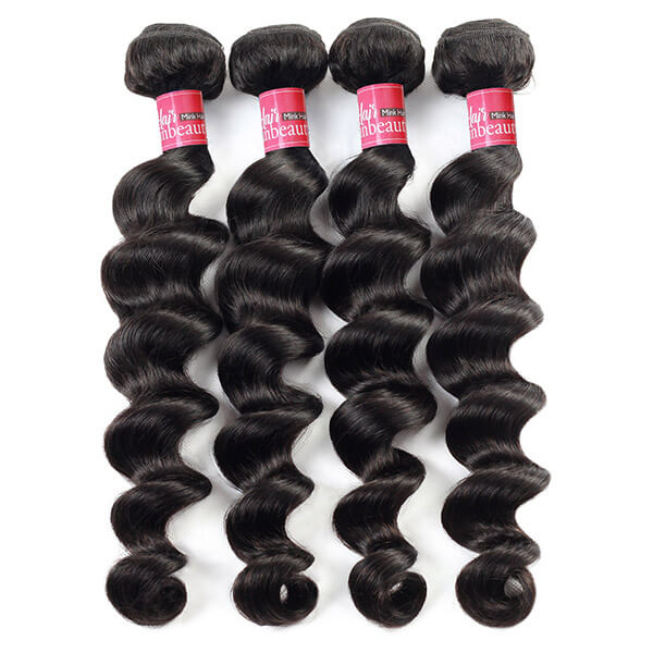 Loose Deep Wave 4 Bundles 100% Virgin Hair Bundles Loose Deep Curly Weave Soft Human Hair