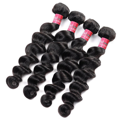 Loose Deep Wave 4 Bundles 100% Virgin Hair Bundles Loose Deep Curly Weave Soft Human Hair