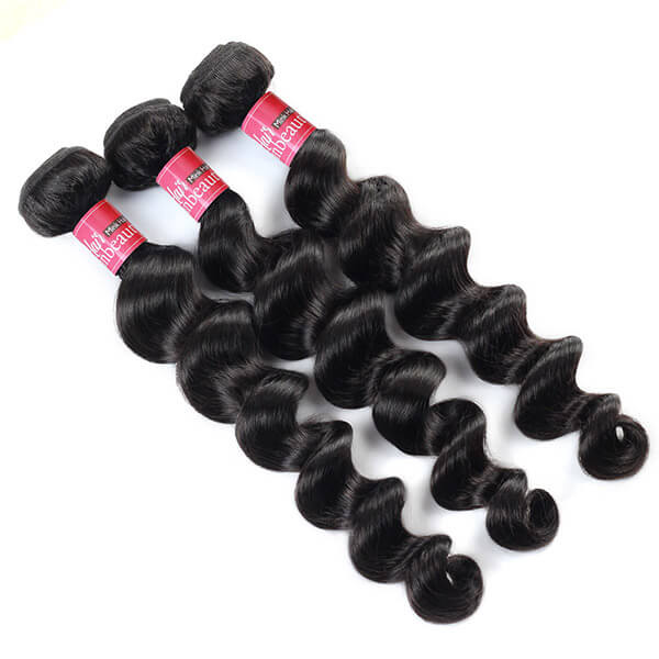 Loose Deep Wave 4 Bundles 100% Virgin Hair Bundles Loose Deep Curly Weave Soft Human Hair