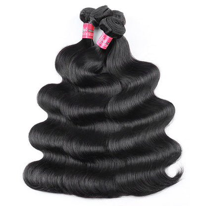 High Quality Virgin Body Wave 3 Bundles With 13*4 Lace Frontal Virgin Human Hair Exte